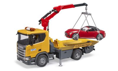 Bruder Odtahovka Scania Super 560R s automobilem - Bruder 3552