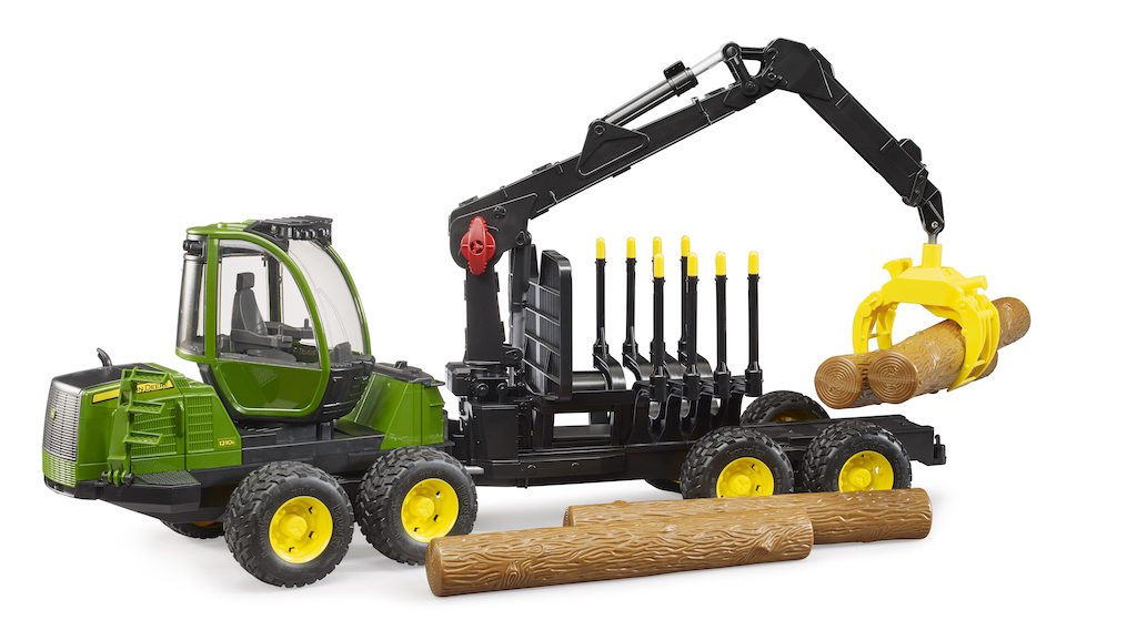 Lesnický traktor John Deere s přepravníkem dřeva  - Bruder 02133 - Obrázek 7