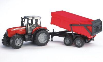Traktor Massey Ferguson 7480 s valníkem - Bruder 2045