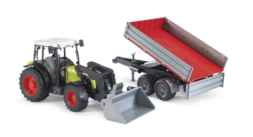 Traktor Claas Nectis 267 F s nakladačem a sklápěčem – Bruder 02112