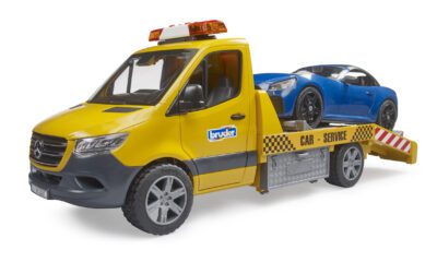 Odtahovka MB Sprinter s majákem a roadsterem - Bruder 2675