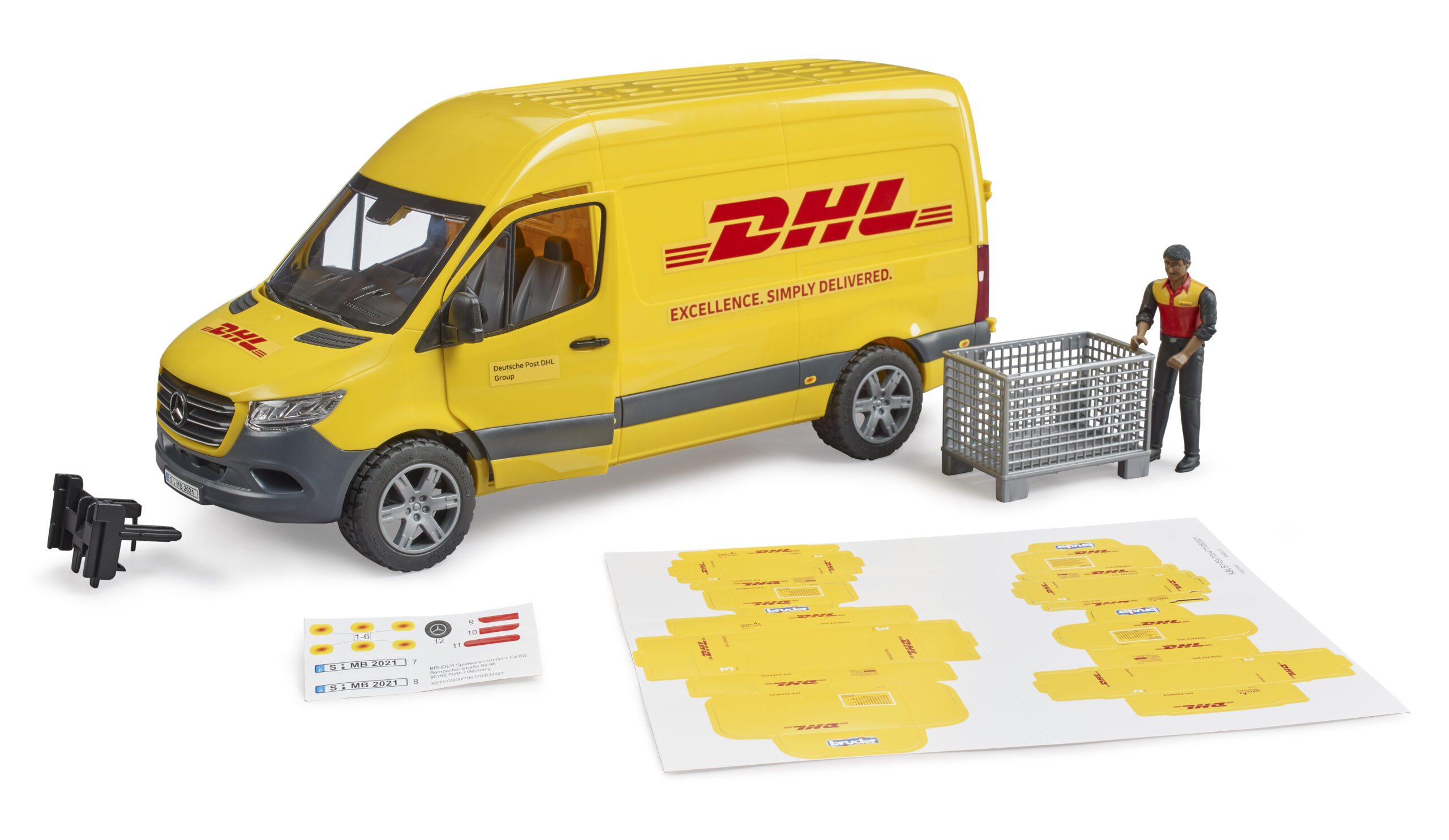 Nákladní auto DHL MB Sprinter - Bruder 02671 - Obrázek 6