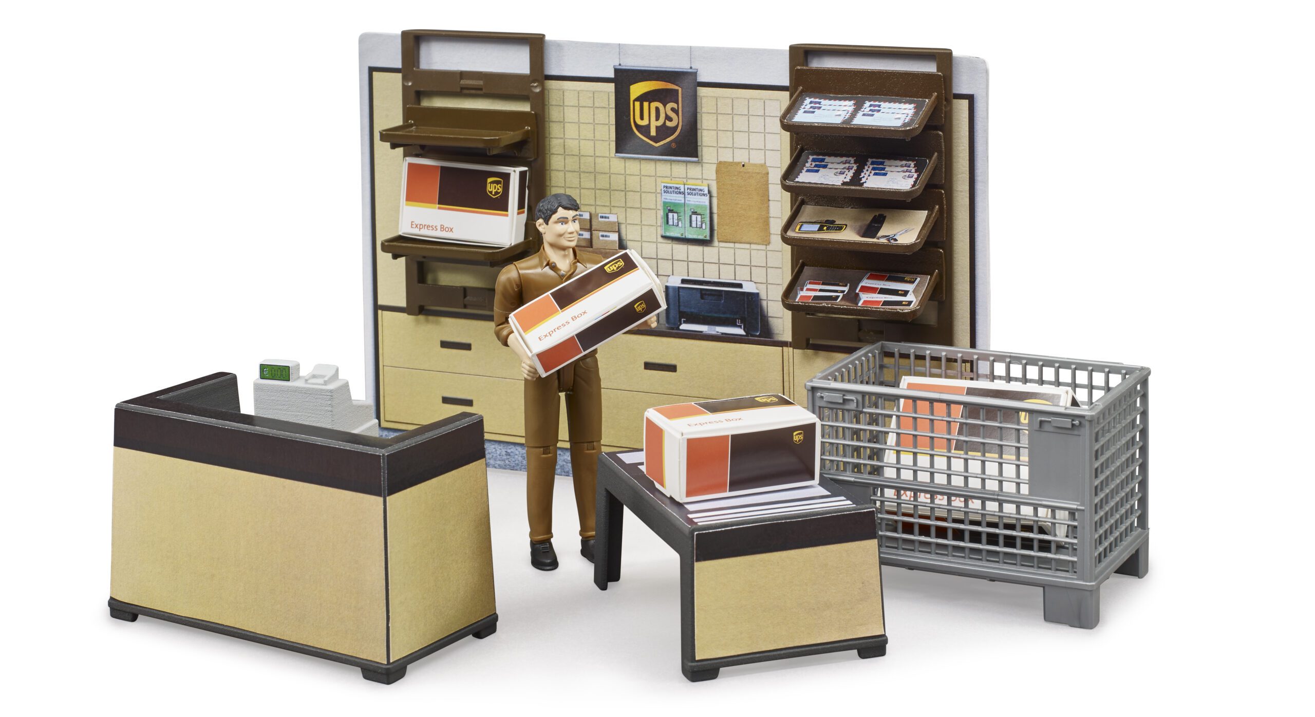 bworld Pobočka UPS s figurkou- Bruder 62250