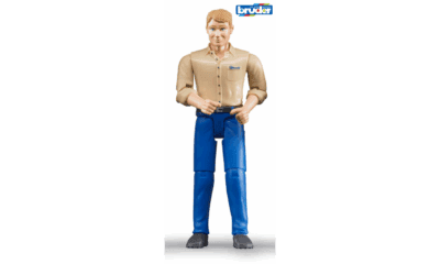 bworld Figurka muž s modrými kalhotami - Bruder 60006
