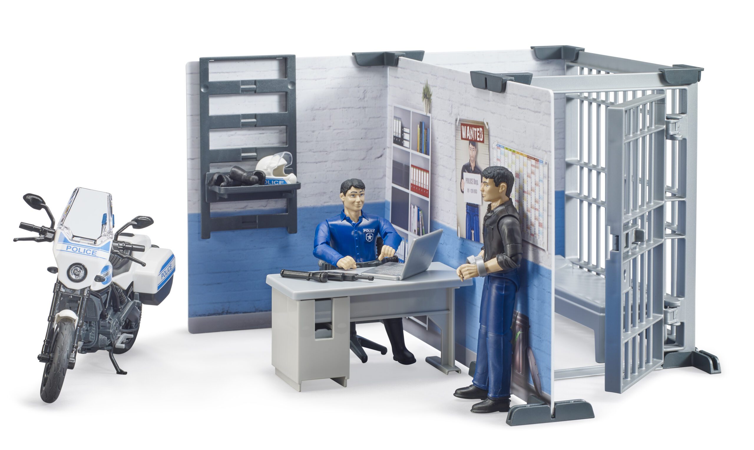 bworld Policejní stanice s motorkou a figurkami - Bruder 62732 7 bworld Policejní stanice s motorkou a figurkami - Bruder 62732 - Obrázek 7
