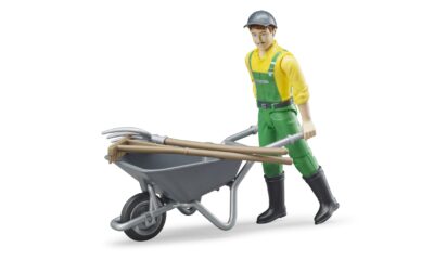 bruder zemědělec s kolečkem a nářadím bworld 62610