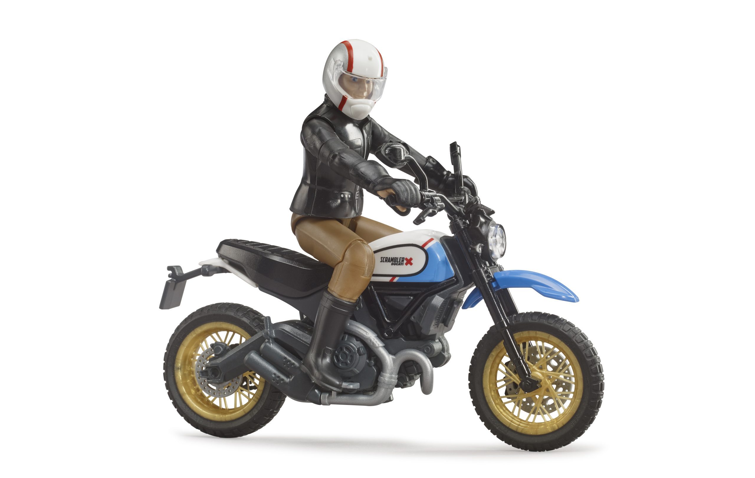 motorka Ducati Scrambler Desert Sled s řidičem - Bruder 63051 - Obrázek 2