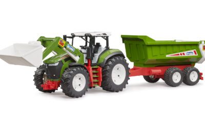 Traktor Roadmax s předním nakladačem a valníkem- Bruder 03452