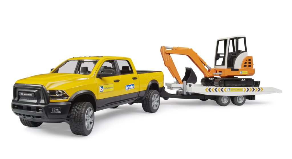 RAM 2500 servisní vůz s minibagrem – Bruder 02546