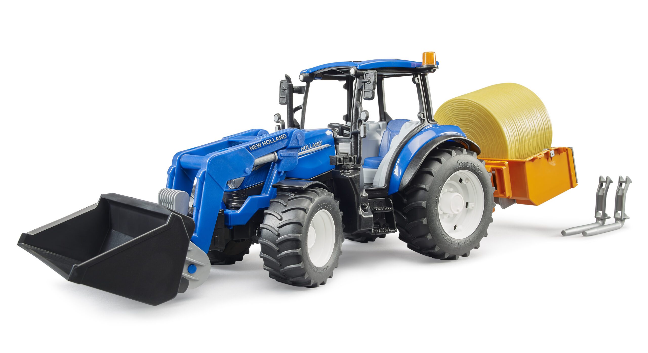 New Holland s nakladačem, sklápěcím boxem a vidlemi - Bruder 02187 14 Bruder hračka vojenské vozidlo