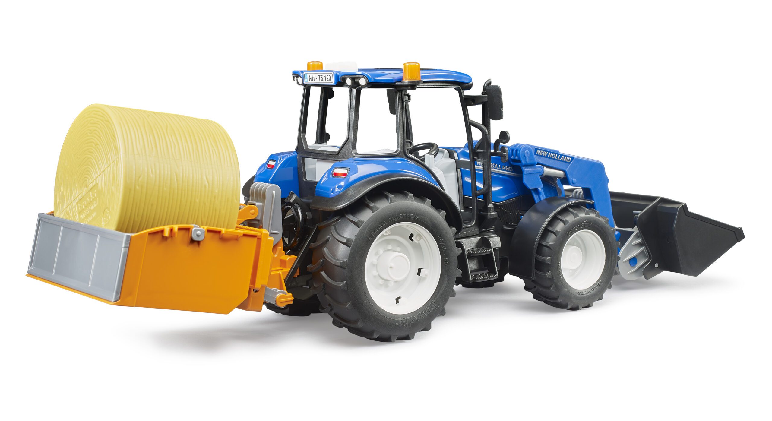 New Holland s nakladačem, sklápěcím boxem a vidlemi - Bruder 02187 8 Bruder bagr hračka