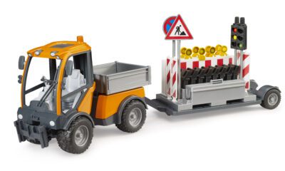 VarioCar s valníkem a přívěsem s dopravním značením - Bruder 02693
