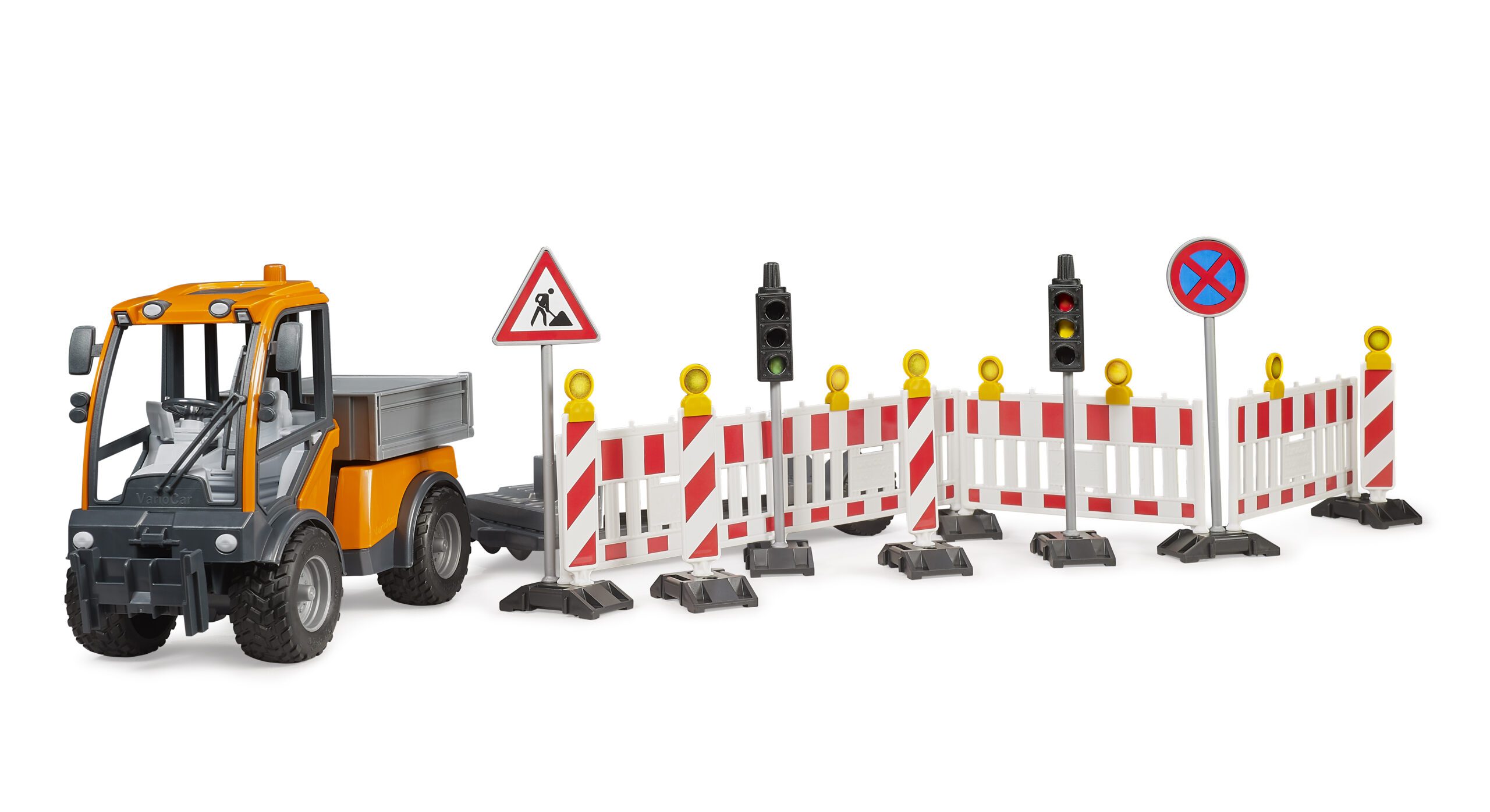 VarioCar s valníkem a přívěsem s dopravním značením - Bruder 02693 7 VarioCar s valníkem a přívěsem s dopravním značením - Bruder 02693 - Obrázek 7