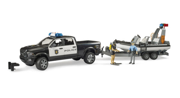 Bruder policie RAM 2500 s policistkou a potápěčem - Bruder 2507