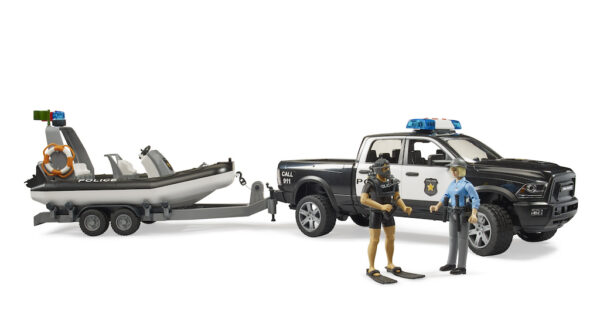 Policejní vůz RAM 2500 s policistkou a potápěčem - Bruder 02507 - Obrázek 2
