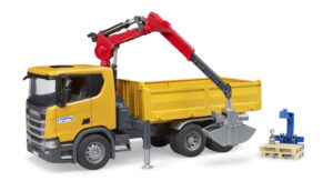 Nákladní auto Scania Super 560R - Bruder jeřáb s paletami - Bruder 3551