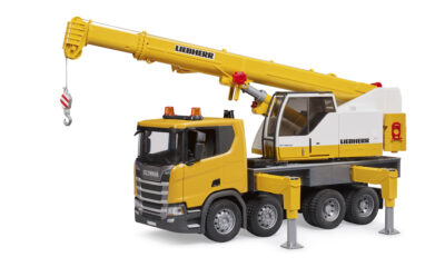 Nákladní auto Scania Super 560R Liebherr jeřáb Bruder 3571