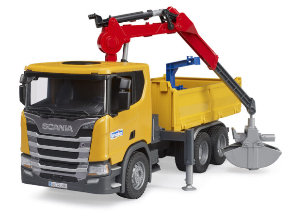 Nákladní auto Scania Super 560R s jeřábem a paletami - Bruder 03551 - Obrázek 10