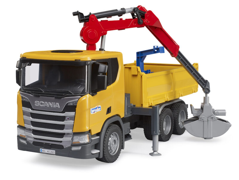 Nákladní auto Scania Super 560R s jeřábem a paletami - Bruder 03551 - Obrázek 10