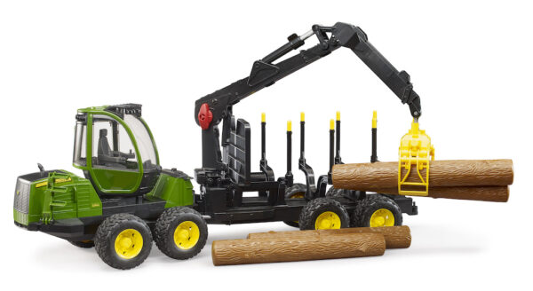 Lesnický traktor John Deere s přepravníkem dřeva  - Bruder 02133 - Obrázek 4