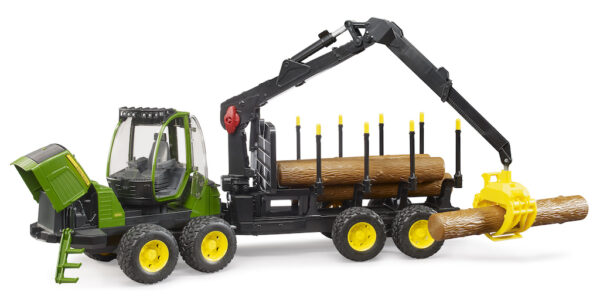 Lesnický traktor John Deere s přepravníkem dřeva  - Bruder 02133 - Obrázek 5