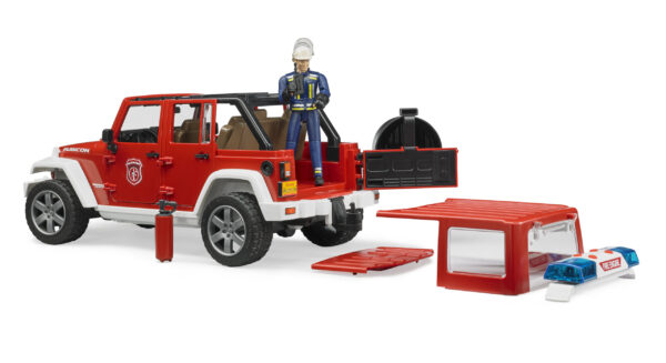 Hasičské auto Jeep Wrangler s hasičem - Bruder 02528 - Obrázek 3