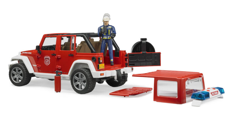 Hasičské auto Jeep Wrangler s hasičem - Bruder 02528 - Obrázek 3