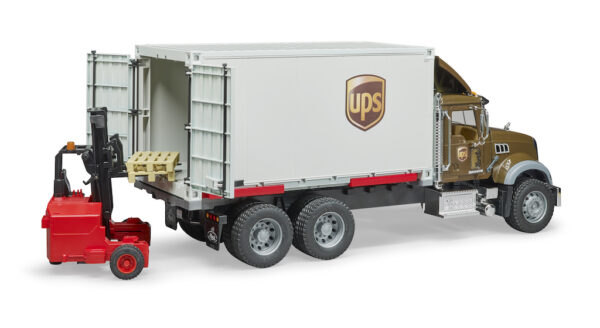 Nákladní auto UPS Mack Granite s vysokozdvižným vozíkem - Bruder 02828 - Obrázek 6