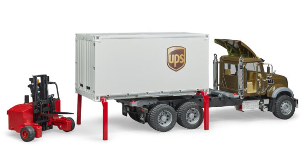 Nákladní auto UPS Mack Granite s vysokozdvižným vozíkem - Bruder 02828 - Obrázek 7