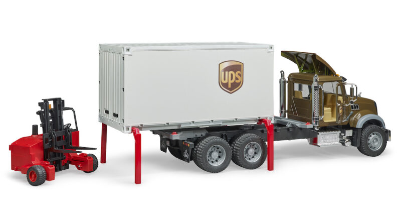 Nákladní auto UPS Mack Granite s vysokozdvižným vozíkem - Bruder 02828 - Obrázek 7