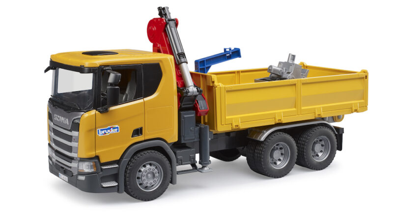 Nákladní auto Scania Super 560R s jeřábem a paletami - Bruder 03551 - Obrázek 8