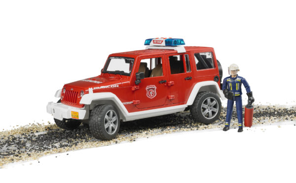 Hasičské auto Jeep Wrangler s hasičem - Bruder 02528 - Obrázek 2