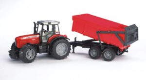 Traktor Massey Ferguson 7480 s valníkem - Bruder 2045