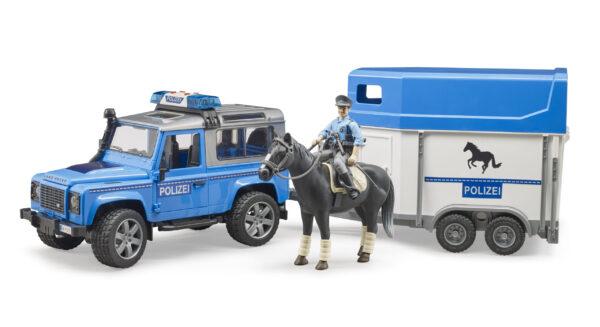 Policejní Land Rover s přívěsem na koně - Bruder 02588 - Obrázek 4