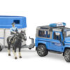 Bruder policie Land Rover s přívěsem na koně 2588