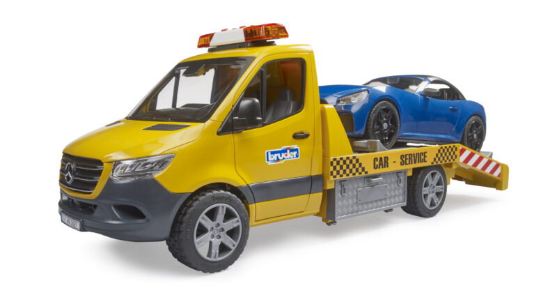 Odtahovka MB Sprinter s majákem a roadsterem - Bruder 2675