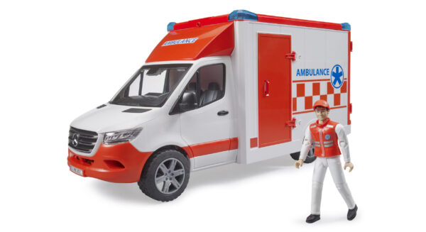 Sanitka MB Sprinter s houkačkou a řidičem - Bruder 02676 - Obrázek 3