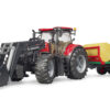 Traktor Case s nakladačem a přepravníkem balíků - Bruder 3198