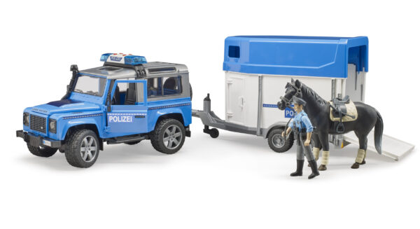 Policejní Land Rover s přívěsem na koně - Bruder 02588 - Obrázek 5