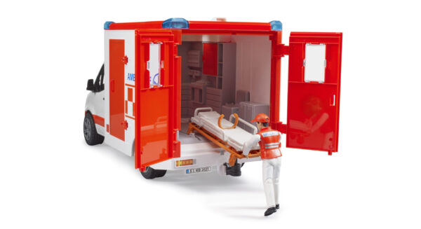 Sanitka MB Sprinter s houkačkou a řidičem - Bruder 02676 - Obrázek 6