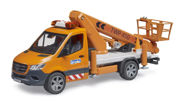 MB Sprinter s houkačkou a servisní plošinou - Bruder 02679 - Obrázek 5