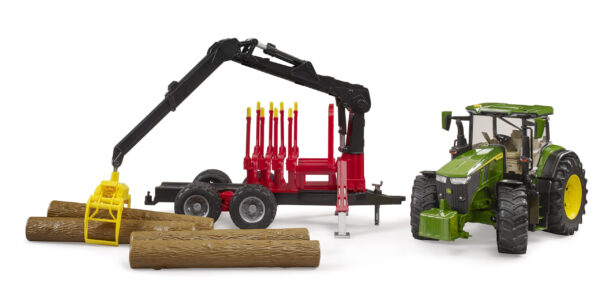 Traktor John Deere 7R 350 s přepravníkem dřeva  - Bruder 03154 - Obrázek 8