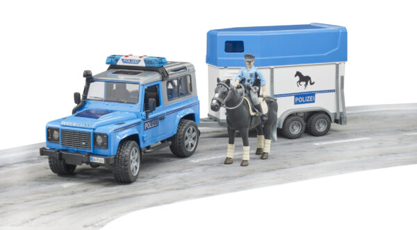 Policejní Land Rover s přívěsem na koně - Bruder 02588 - Obrázek 6