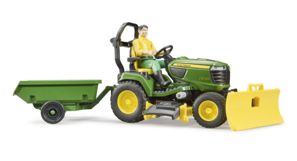bworld Zahradní traktor John Deere s figurkou a příslušenstvím - Bruder 62104
