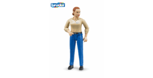bworld Figurka žena s modrými kalhotami - Bruder 60408