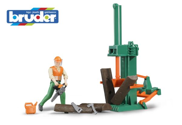 bworld Dřevařský set s figurkou - Bruder 62650 - Obrázek 3