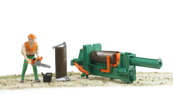 bworld Dřevařský set s figurkou - Bruder 62650 - Obrázek 2