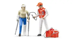 bworld Záchranářský set zdravotník a pacientka - Bruder 62710