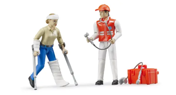 bworld Záchranářský set zdravotník a pacientka - Bruder 62710 - Obrázek 3