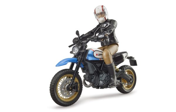 motorka Ducati Scrambler Desert Sled s řidičem - Bruder 63051 - Obrázek 3